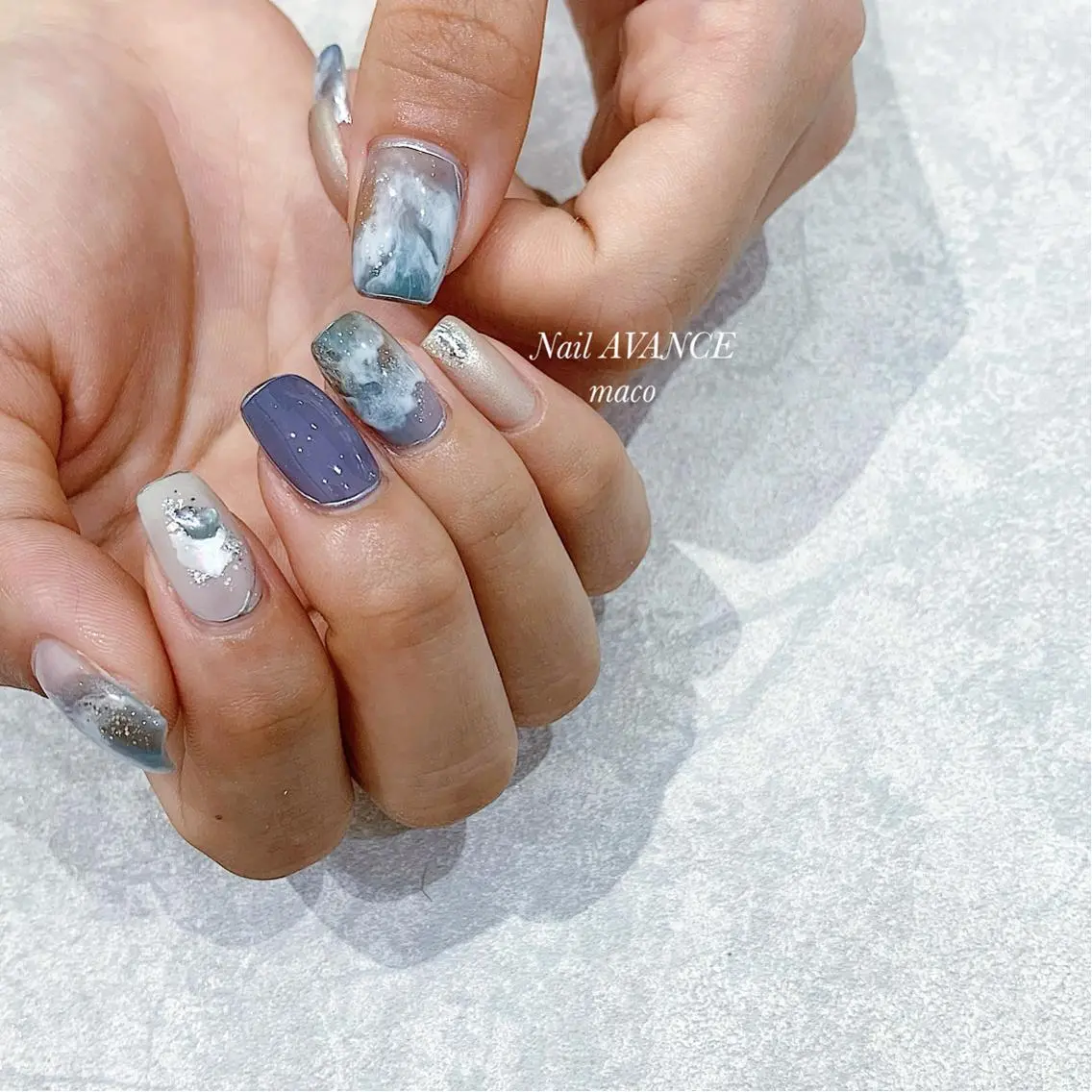 ネイル ニュアンスネイル 夏ネイル salon de Cheliのネイルデザイン