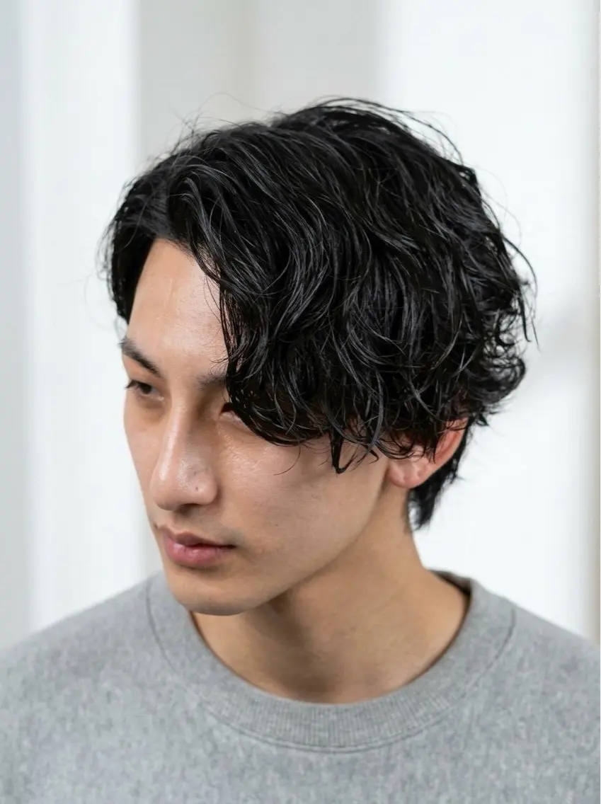 パーマ メンズ メンズカット/レディ ースシェービングみおのヘアスタイル