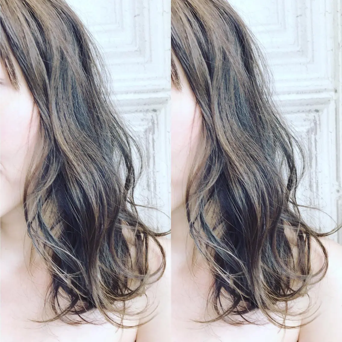 セミロング カラー 内藤 達也のヘアスタイル