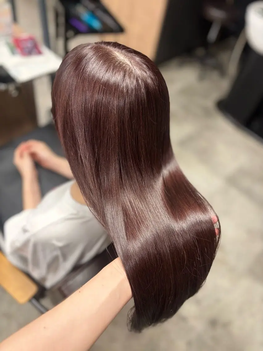 ロング ヘアカラー トリートメント きょうか🩶 /艶髪/髪質改善のヘアスタイル