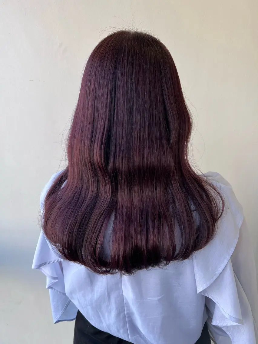 ロング カット ヘアカラー トリートメント レイヤーカット 🇰🇷SAYAのヘアスタイル