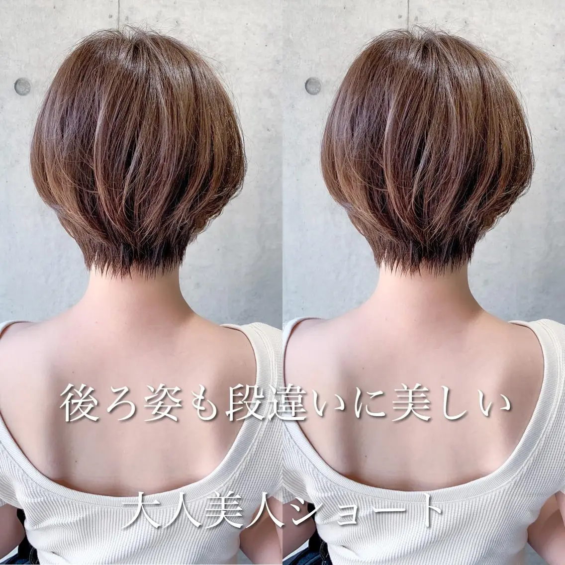 ショート 切りっぱなしボブ ショートボブ ハンサムショート 丸みショート ボブ Lond enikaのヘアスタイル