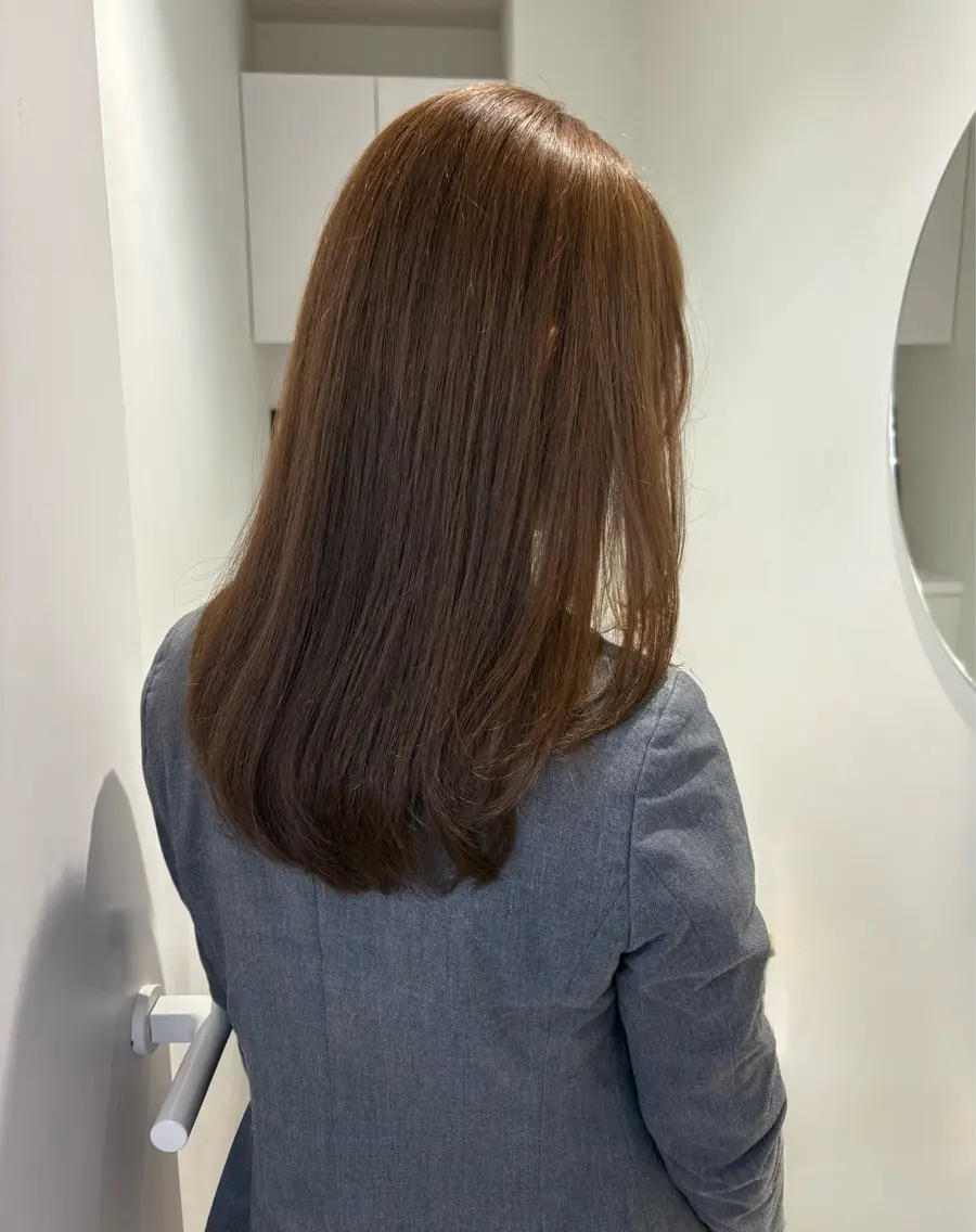 セミロング カラー カット ヘアカラー トリートメント 透明感カラー🫧 nanohaのヘアスタイル