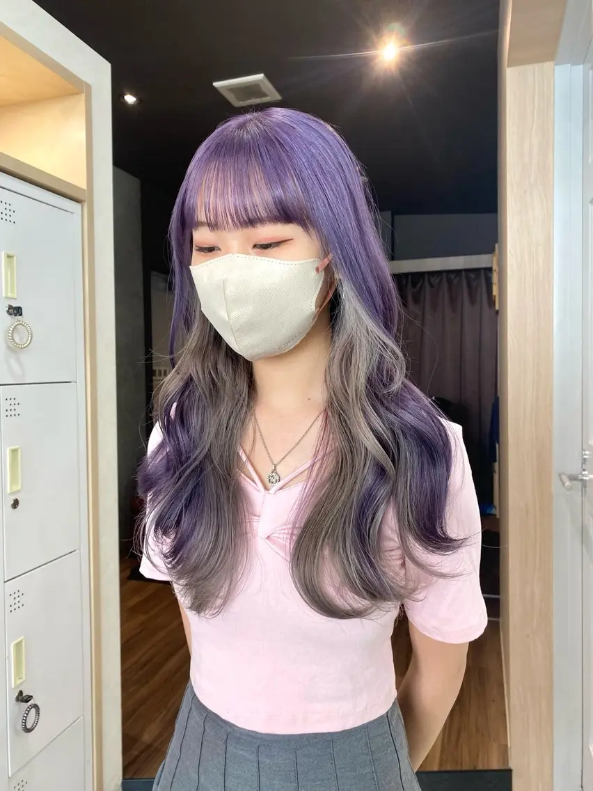 ロング カラー ヘアアレンジ ヘアカラー 小顔カット/艶 カラー特化♡MIHOのヘアスタイル