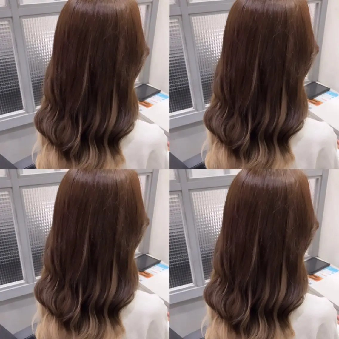 セミロング 🦋REISA🦋 エクステ×ハイトーンのヘアスタイル