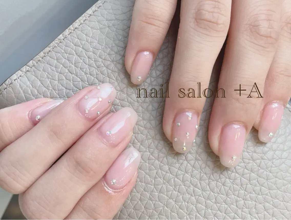 セミロング ハンドネイル Nail Salon +Aのネイルデザイン