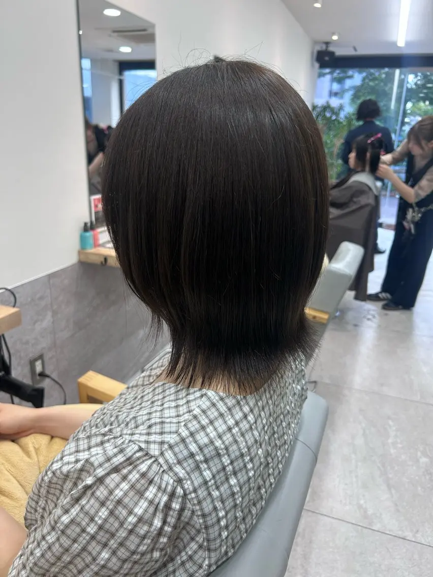 ミディアム カラー グレージュ オリーブグレージュ オリーブグレー KANON🌷 博多千代のヘアスタイル