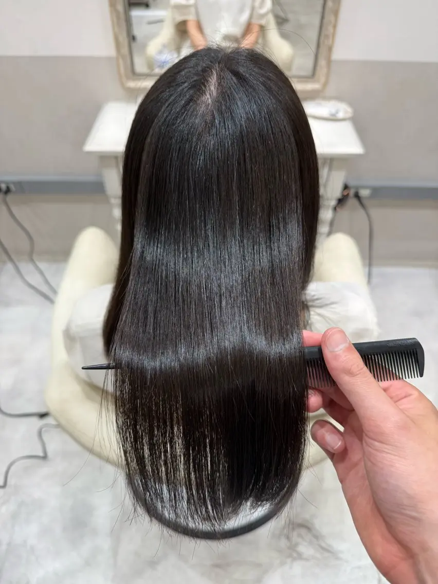 ミディアム カラー ブリーチ 縮毛矯正 カット 縮毛矯正 Barrel 天王寺 YUUのヘアスタイル