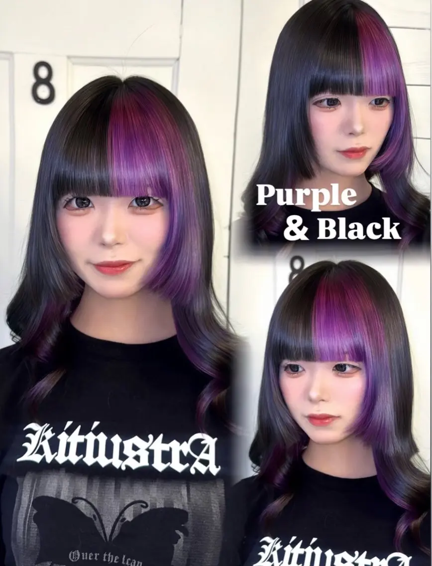 ロング カラー デザインカラー インナーカラー ヘアカラー 岡山ハイトーン/ 透明感カラー/赤木雅のヘアスタイル