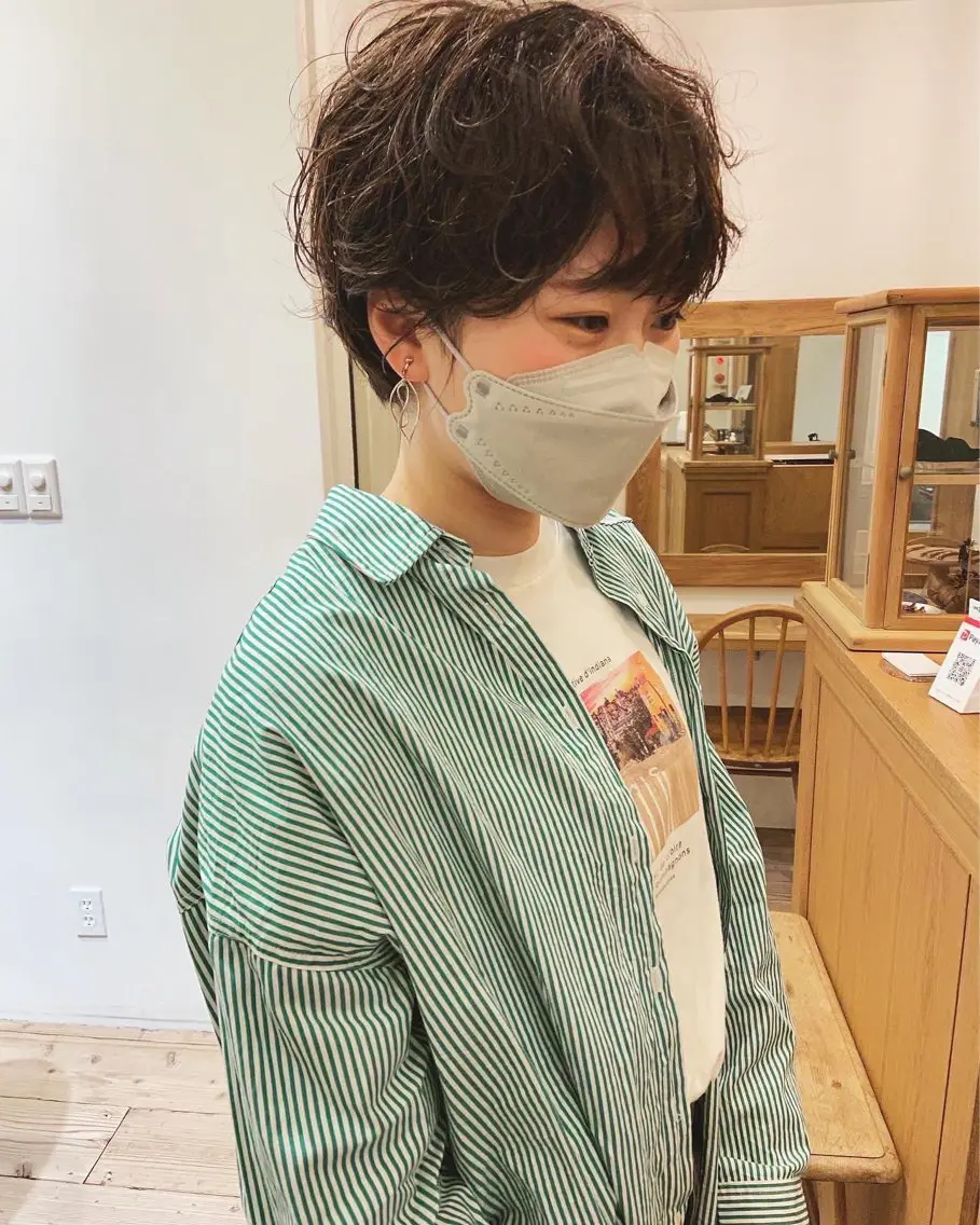 ショート パーマ カット パーマ トリートメント ショート/ボブ /パーマ🌿柏原良亮のヘアスタイル