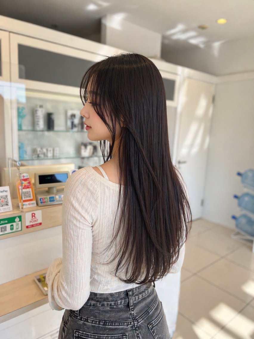 ロング パーマ 髪質改善 縮毛矯正 トリートメント ストレートパーマ カット トリートメント 金子 直樹のヘアスタイル