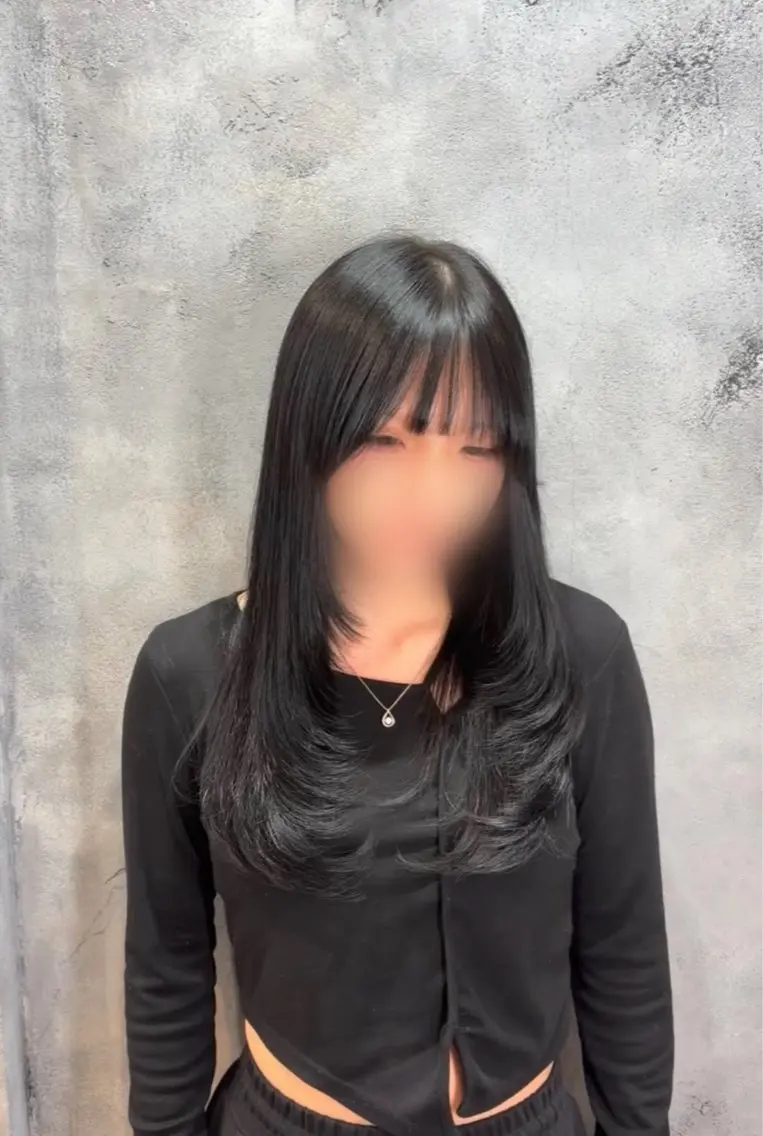ロング レイヤーカット ロング カット ヘアカラー éme.山口平井店 /yu-kiのヘアスタイル