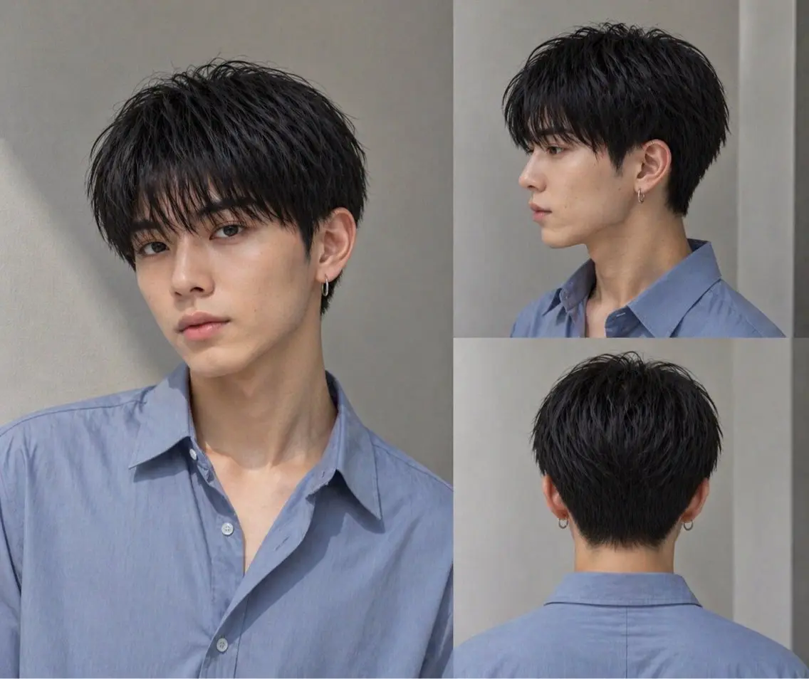 カラー メンズ センターパート メンズ韓国風 マッシュ 刈り上げ 前髪/似合わせカット COA こも.のヘアスタイル