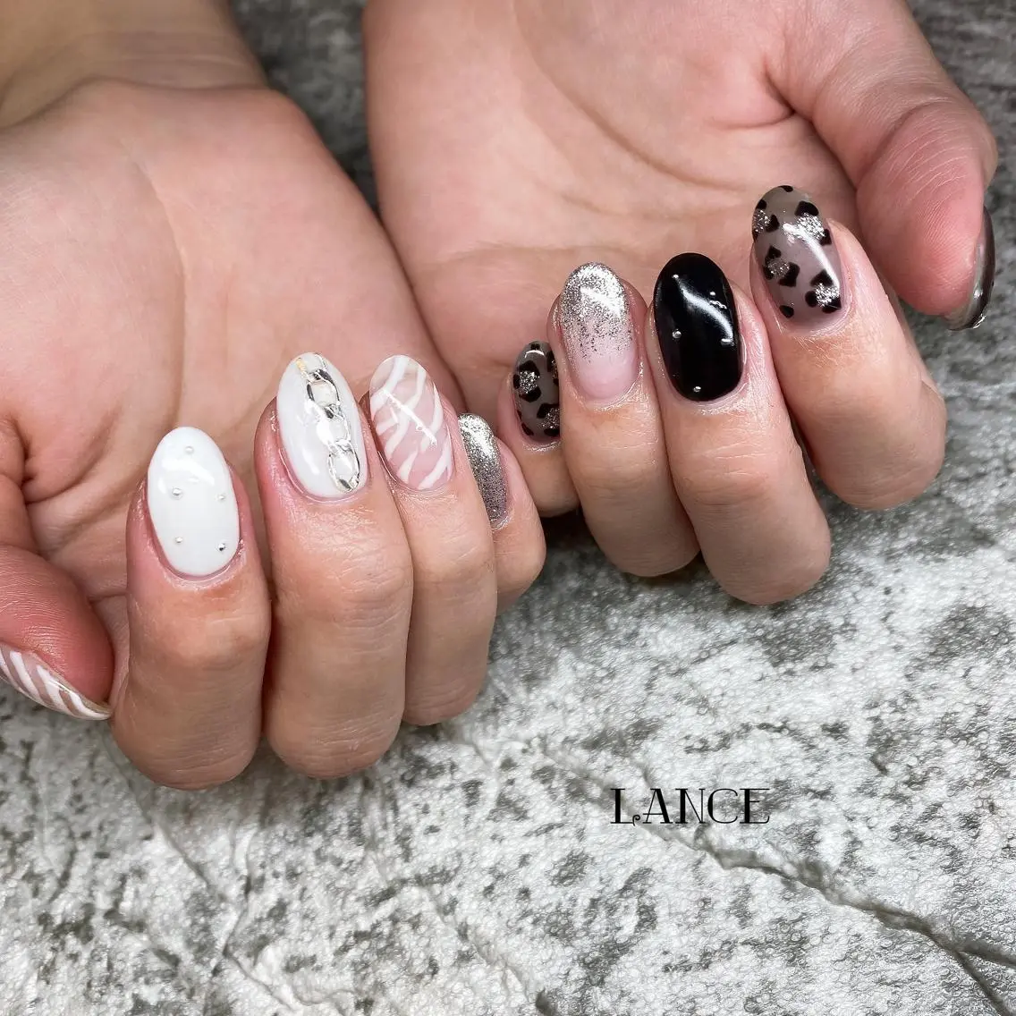 ミディアム ハンドネイル Lance nailのネイルデザイン