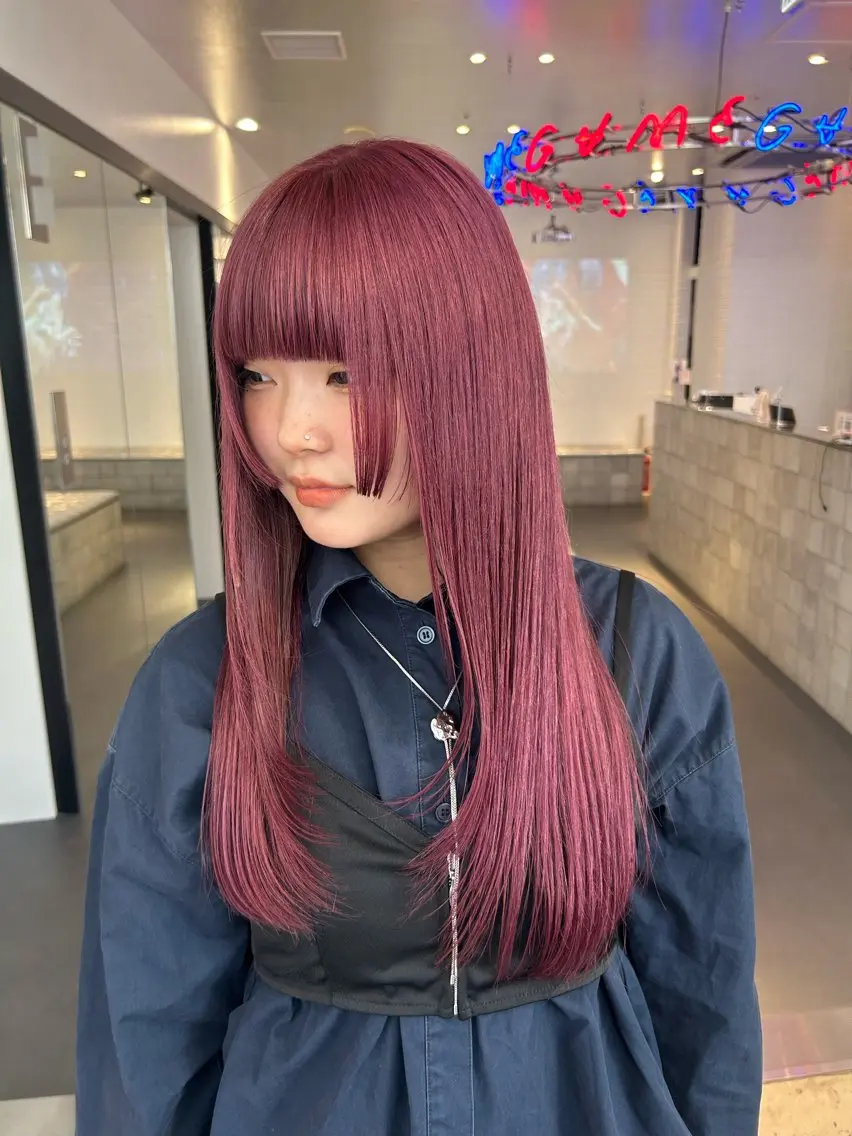 ロング ボブ エクステ 外国人風カラー 卒業式のヘアスタイル レイヤーカット ヘアカラー MiRI💜地毛級 エクステ✖似合わせ技のヘアスタイル