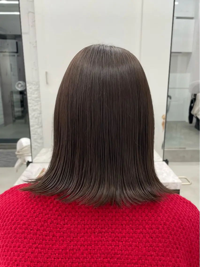 ミディアム カラー カット トリートメント 髪質改善×ブリーチ なしカラー/桃愛のヘアスタイル
