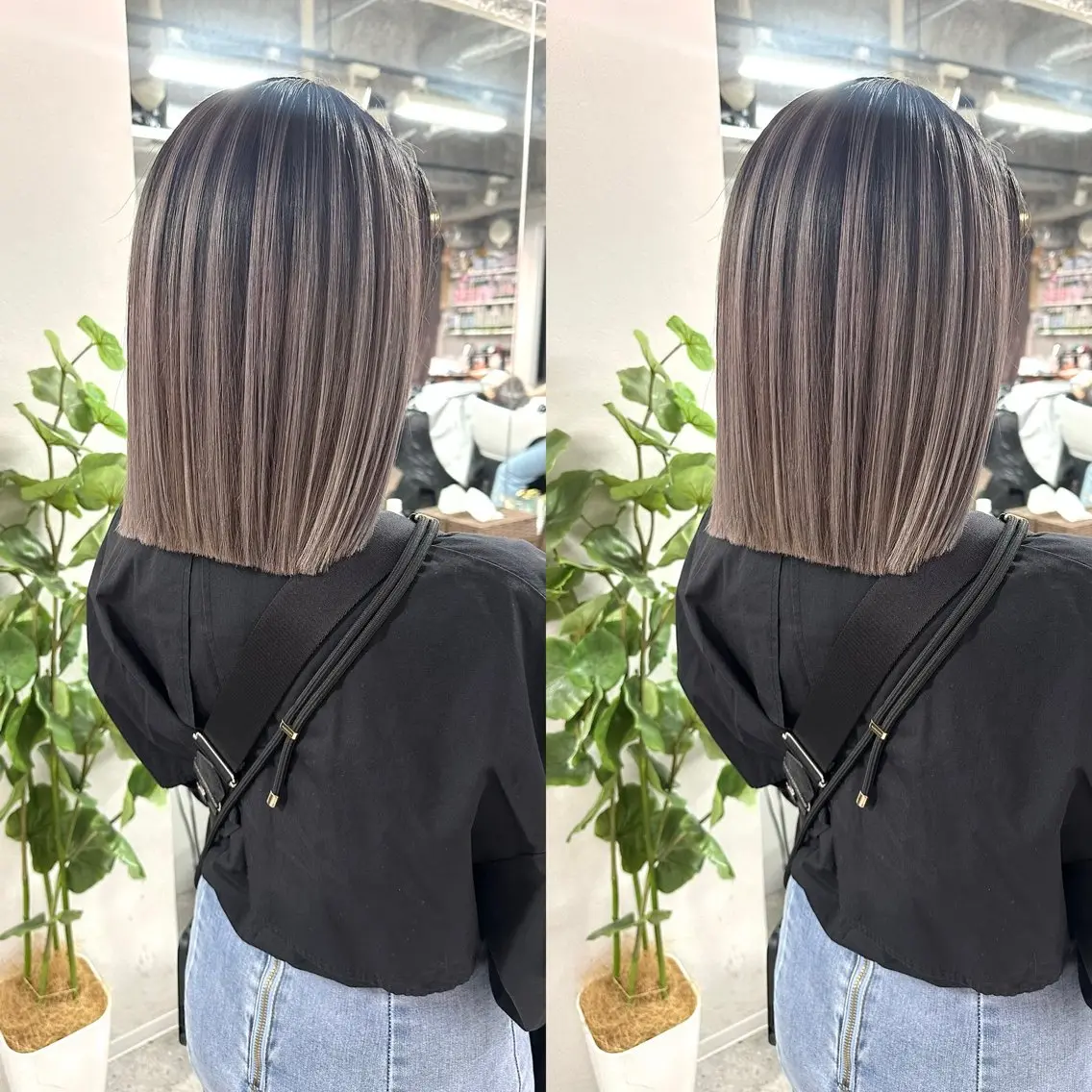 ミディアム バレイヤージュ ボブ🌈ナツヤのヘアスタイル