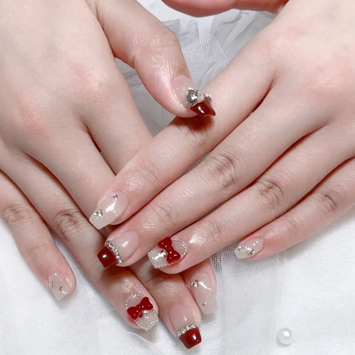 メンズ ネイル メンズ韓国風 アートネイル オーロラネイル ガーリー キラキラネイル ハンドネイル Nail salon 木にいるのネイルデザイン