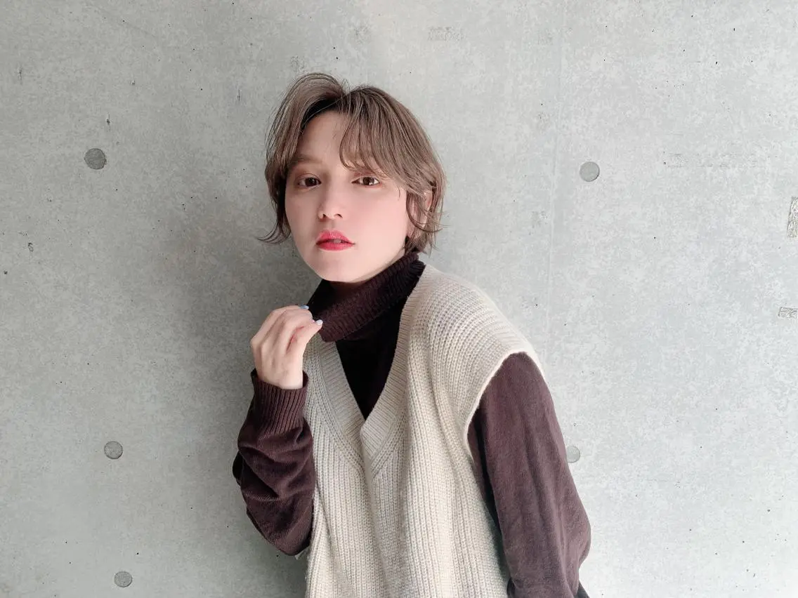 ショート カット ヘアカラー レイヤー🍒ウルフ 🤎店長anju🪽のヘアスタイル