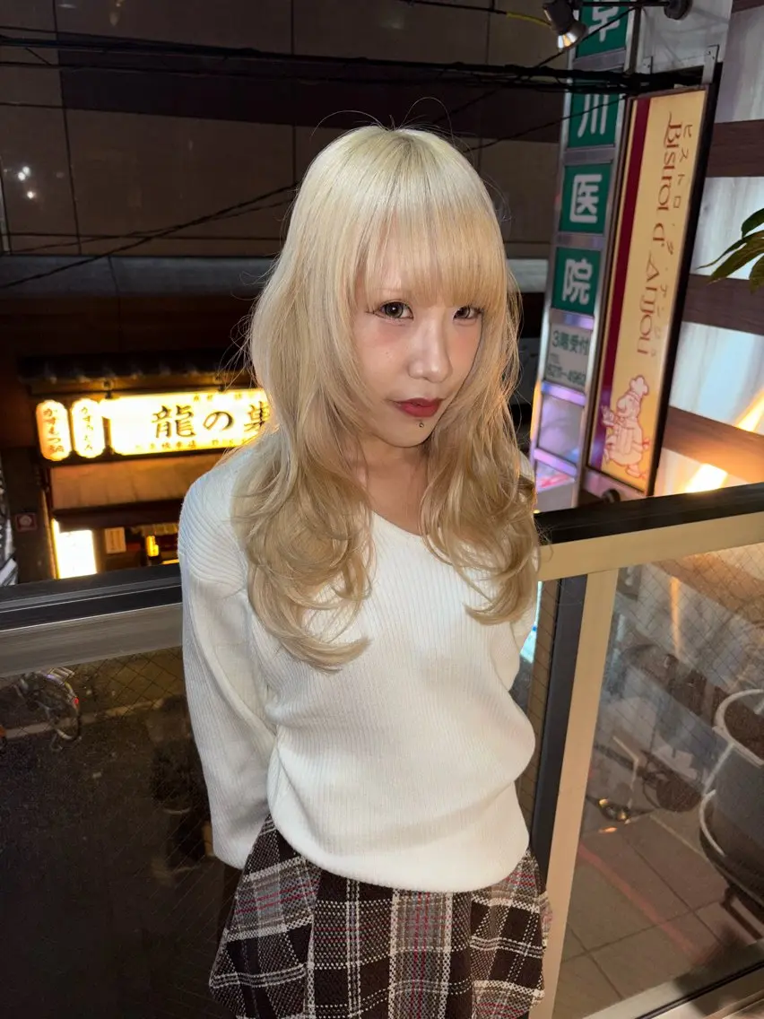 ロング カラー カット ヘアカラー 心斎橋/デザインカラ ー/海外風/ナツミのヘアスタイル