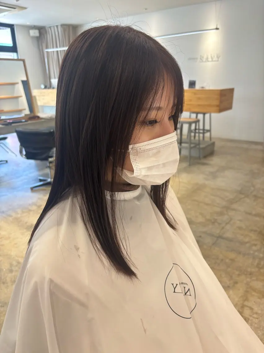 ミディアム カラー ヘアカラー NAVY/ Miharuのヘアスタイル