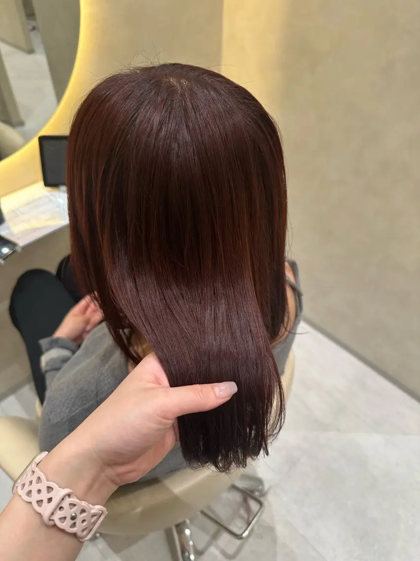ミディアム カット ヘアカラー トリートメント 艶カラー✨ ʜɪʀᴀʀɪのヘアスタイル