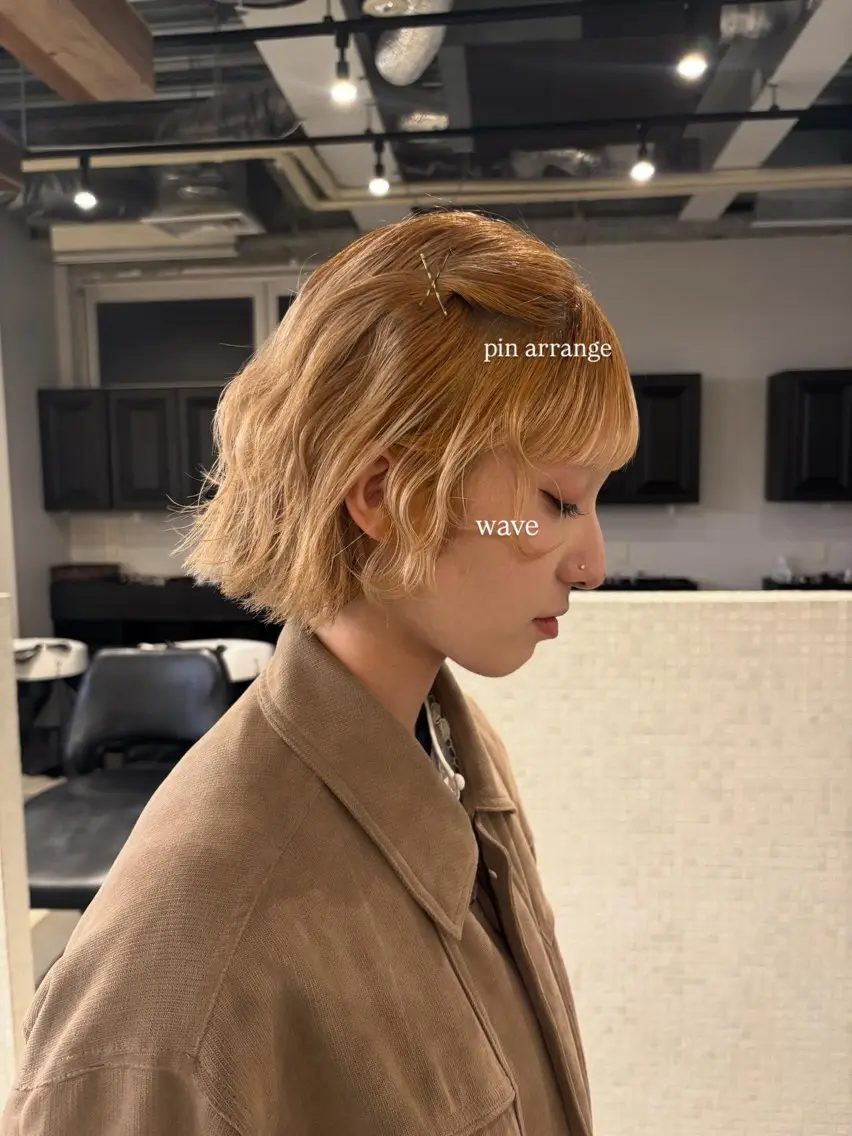 カラー 無料カットモデル募集 暖色カラー🎀のヘアスタイル