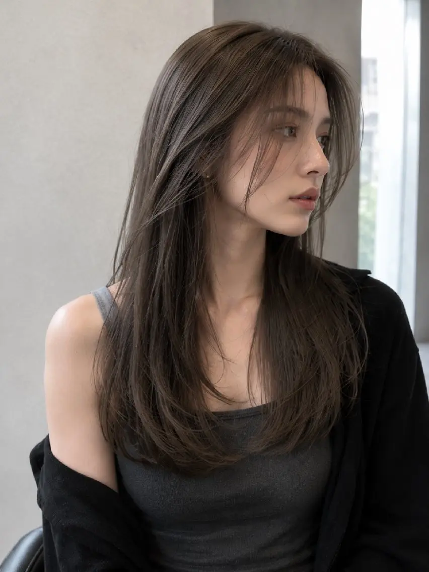 ロング カラー ブリーチ 透明感カラー ダブルカラー ハイライトカラー インナーカラー ヘアカラー トリートメント VIMhair天神店 縮毛矯正 ハイライトのヘアスタイル