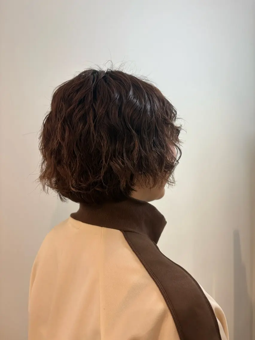 ミディアム ミディアムパーマ パーマ KOUYU（ému） 伏見/カラーモデルのヘアスタイル
