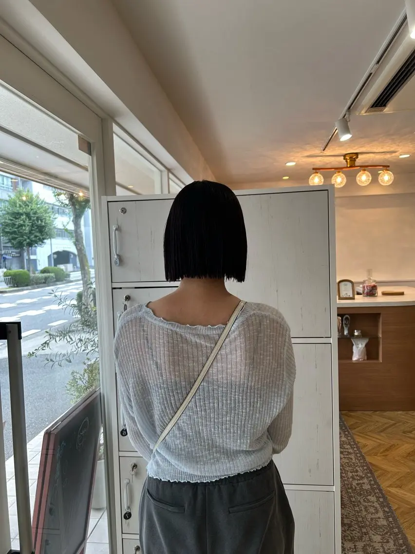 ミディアム カット 縮毛矯正 櫻井園子🌸 久屋大通/高岳のヘアスタイル