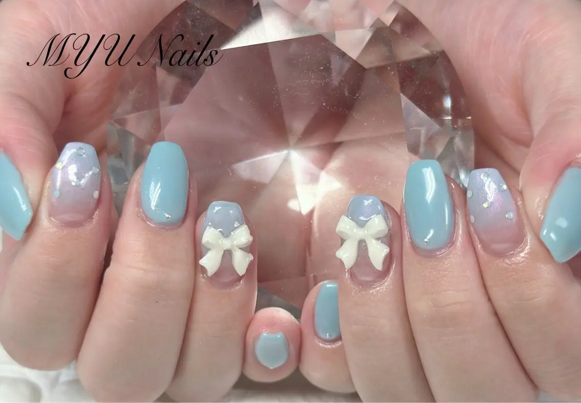 ネイル ジェルネイル マグネットネイル 持ち込み ニュアンスネイル ワンカラーネイル ハンドネイル ニュアンスネイル🌈 MYU Nailsのネイルデザイン