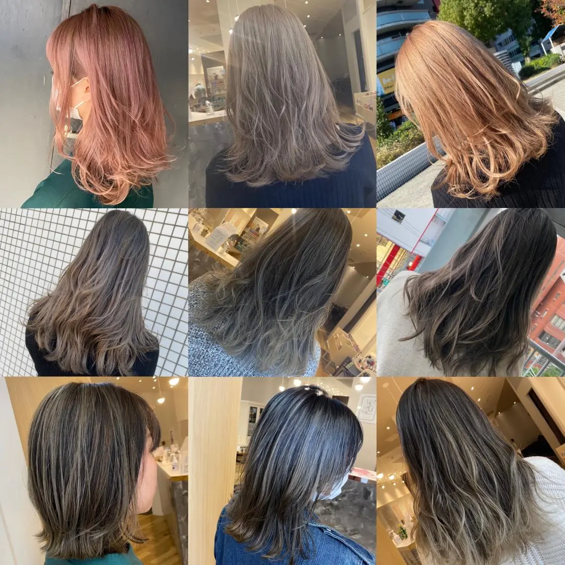 ミディアム カラー カット ヘアカラー ハイトーンヘア/ 島崎　タクミのヘアスタイル