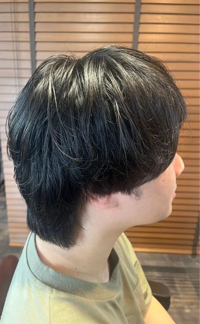 メンズ メンズ韓国風 マッシュウルフ マッシュ メンズウルフカット ウルフカット 横井 香歩のヘアスタイル