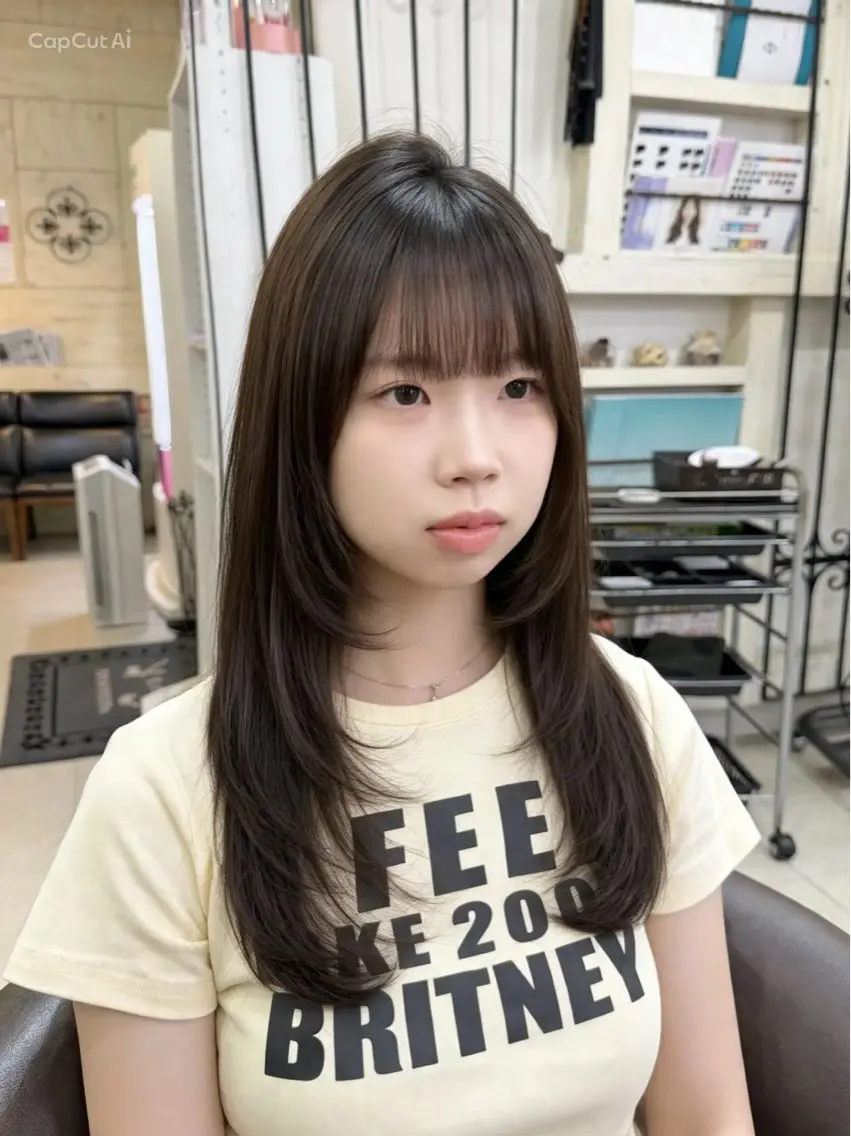 セミロング レイヤーカット ヘアカラー 透明感カラー ｜髪質改善｜Raiのヘアスタイル