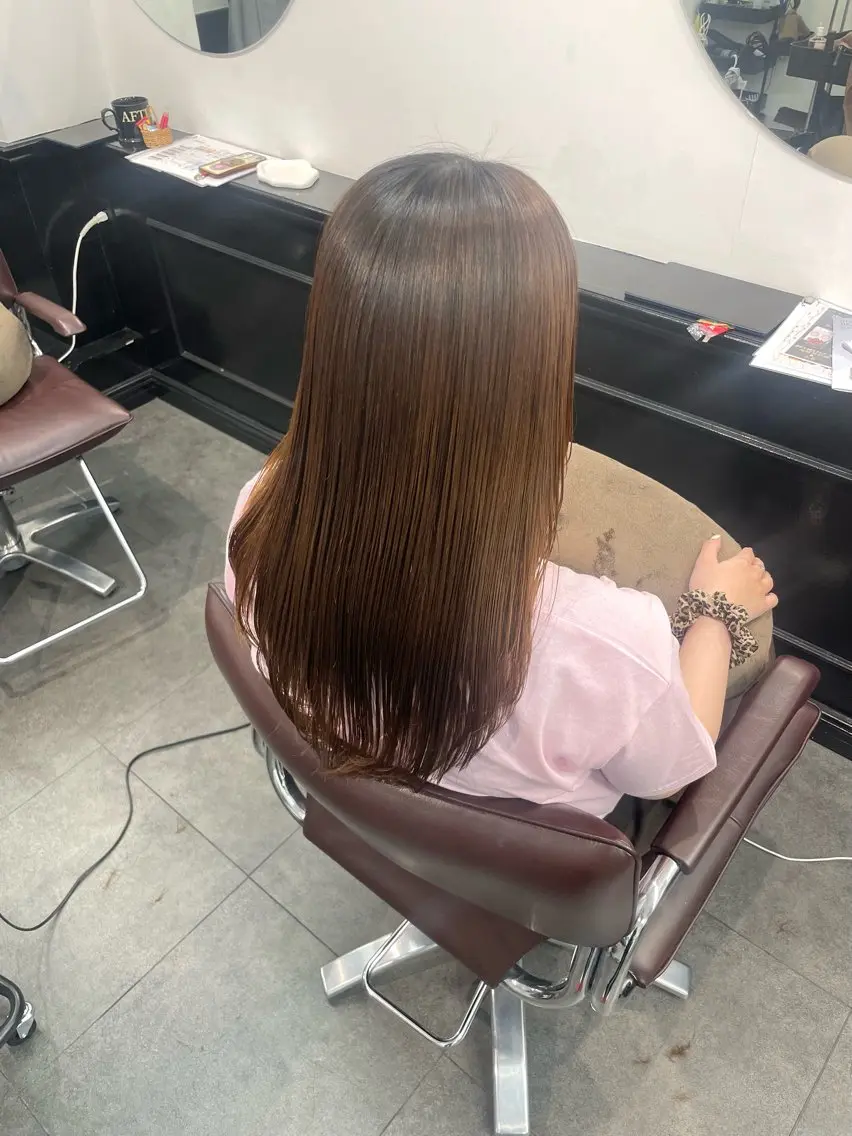 ミディアム カラー カット ヘアカラー 野町好花 レイヤー/髪質改善のヘアスタイル