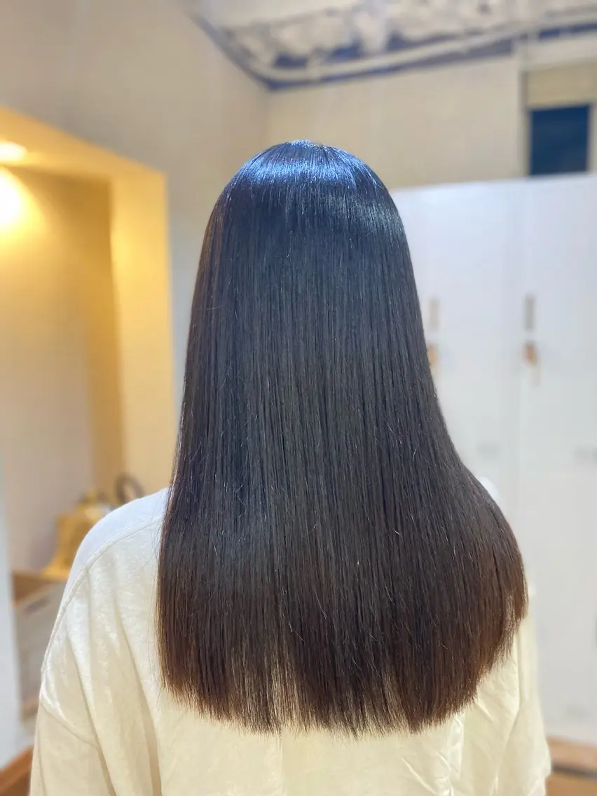 ロング 縮毛矯正 🫧 ハシヅメのヘアスタイル