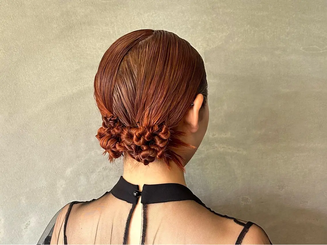 ヘアアレンジ お団子ヘア ヘアセット yayo ヘアアレンジのヘアスタイル