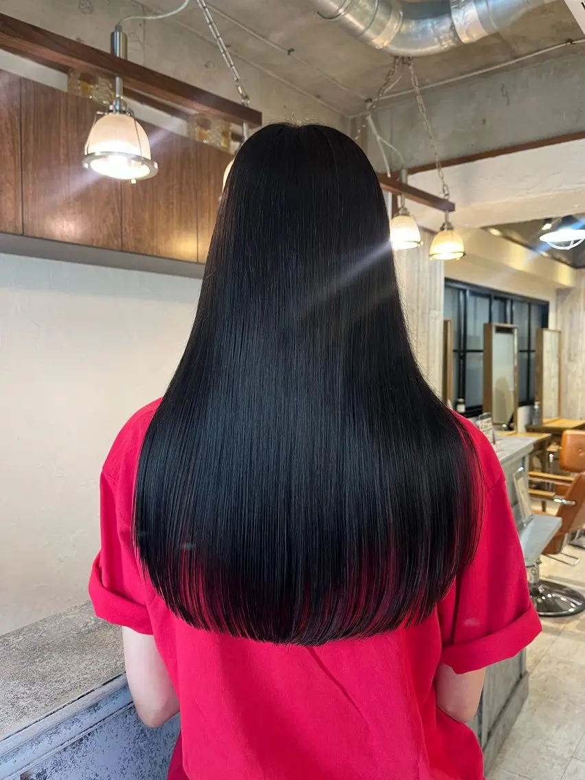 ロング カラー カット ヘアカラー トリートメント MAYU 💚森下のヘアスタイル