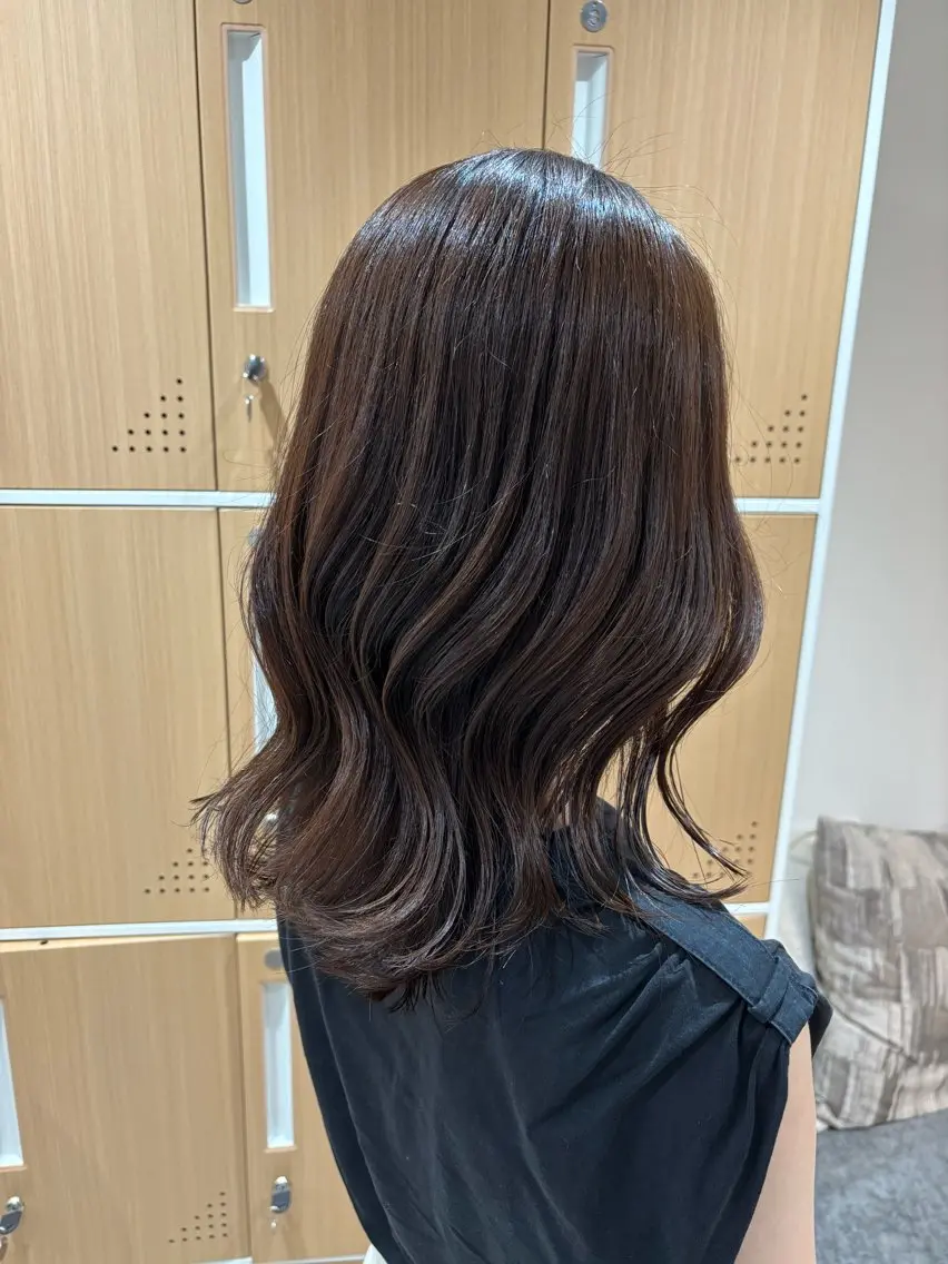 ミディアム カラー 🤍美髪縮毛/髪質 改善/池上夏凜🤍のヘアスタイル