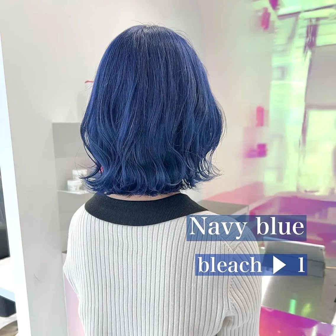 ショート カラー パーマ ヘアアレンジ メンズ キッズ ネイル マツエク・マツパ アイブロウ メンズブリーチ メンズハイトーン 黒髪 ブリーチ ブルーカラー KANAMI 🌏のヘアスタイル