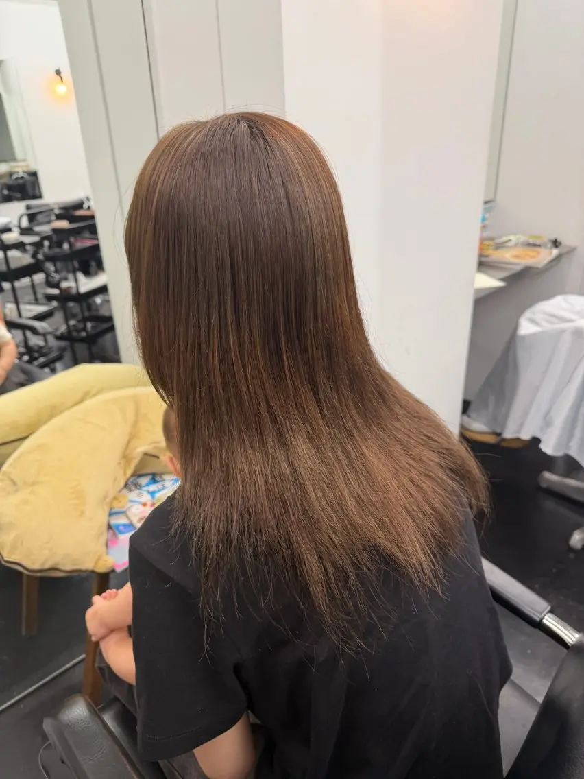 ミディアム カラー アッシュ アッシュブラウン ブラウンカラー 🐷 Rinaのヘアスタイル