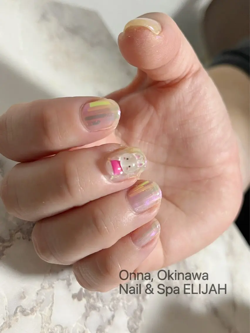 ネイル 持ち込み ハンドネイル ダンラップ新里 友簣乃のネイルデザイン