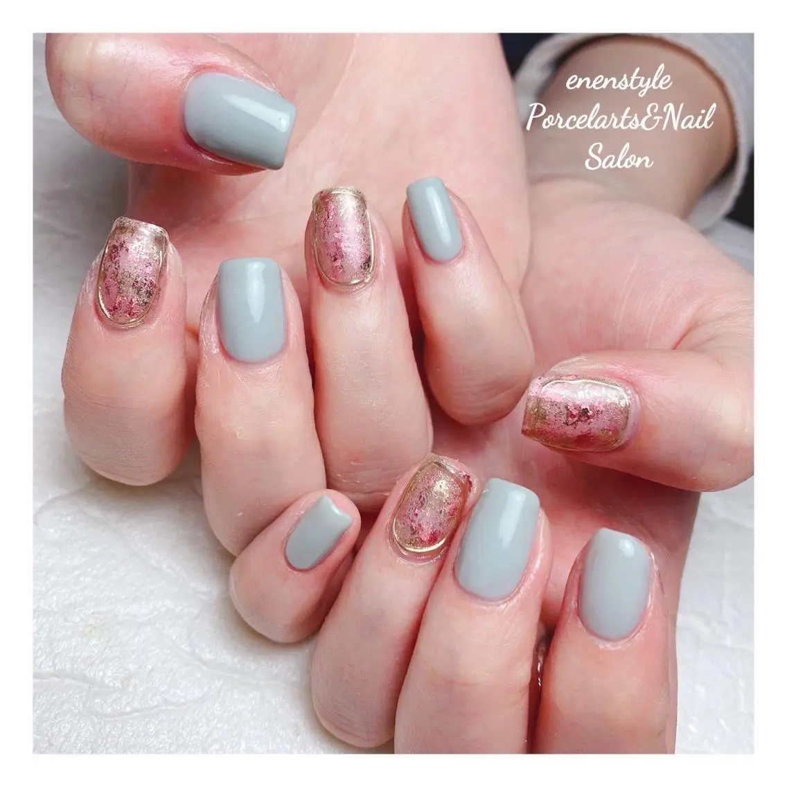 ミディアム ネイル 🐾enen style 🐾のネイルデザイン