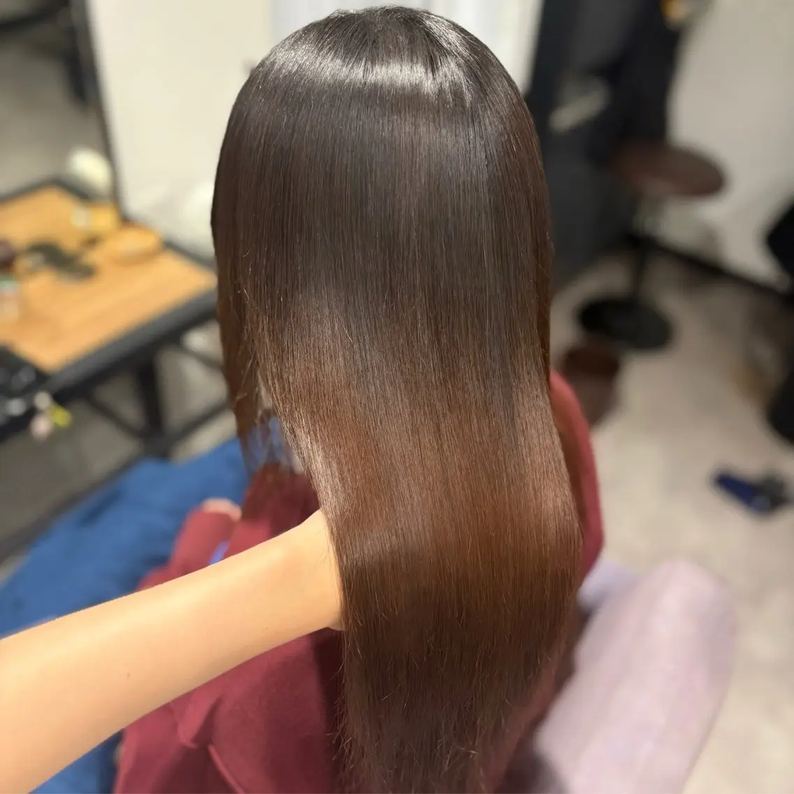 ロング 縮毛矯正 rion🌛 /都島/透明感カラーのヘアスタイル