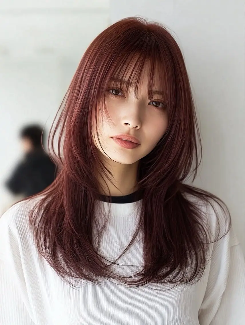 ロング 絶対綺麗な暖色カラー 🎯あります✨増渕✨のヘアスタイル