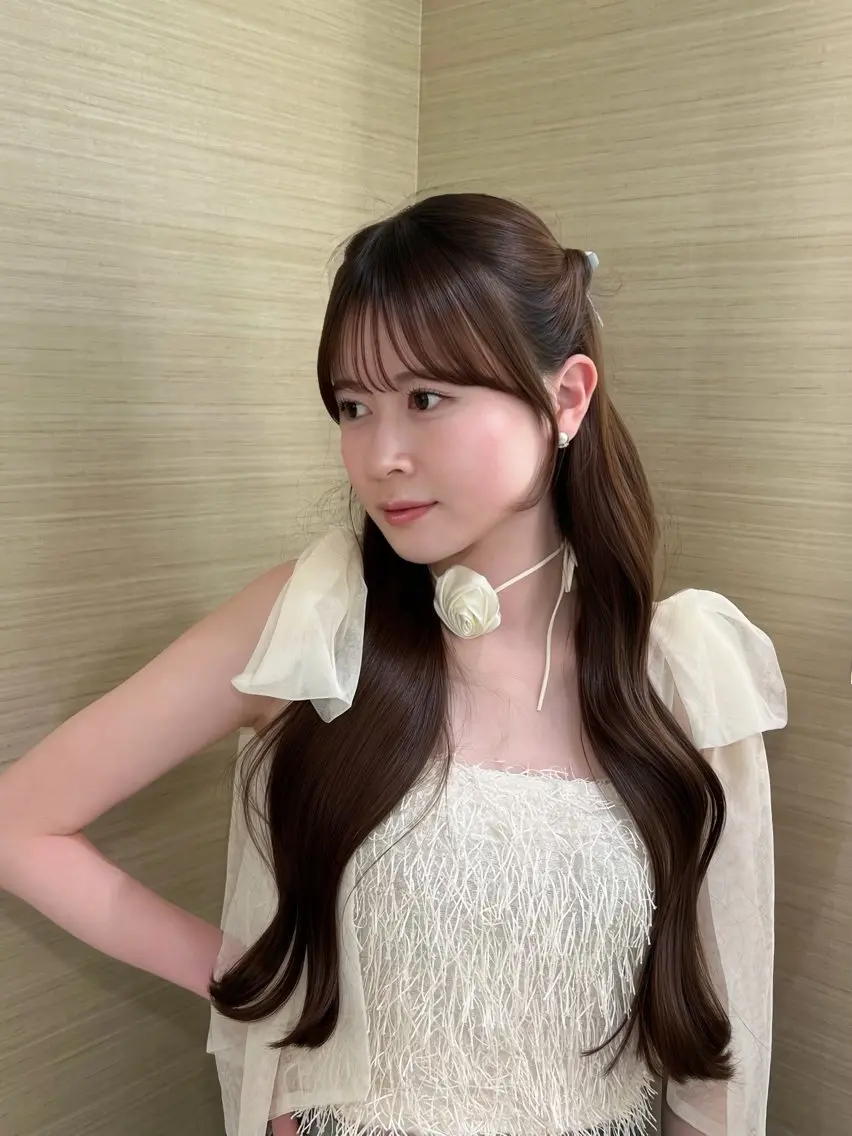 ロング カラー ブラウンカラー 透明感カラー 顔周りカット 韓国風ヘア ロング 瑞希 / GINZA assistantのヘアスタイル