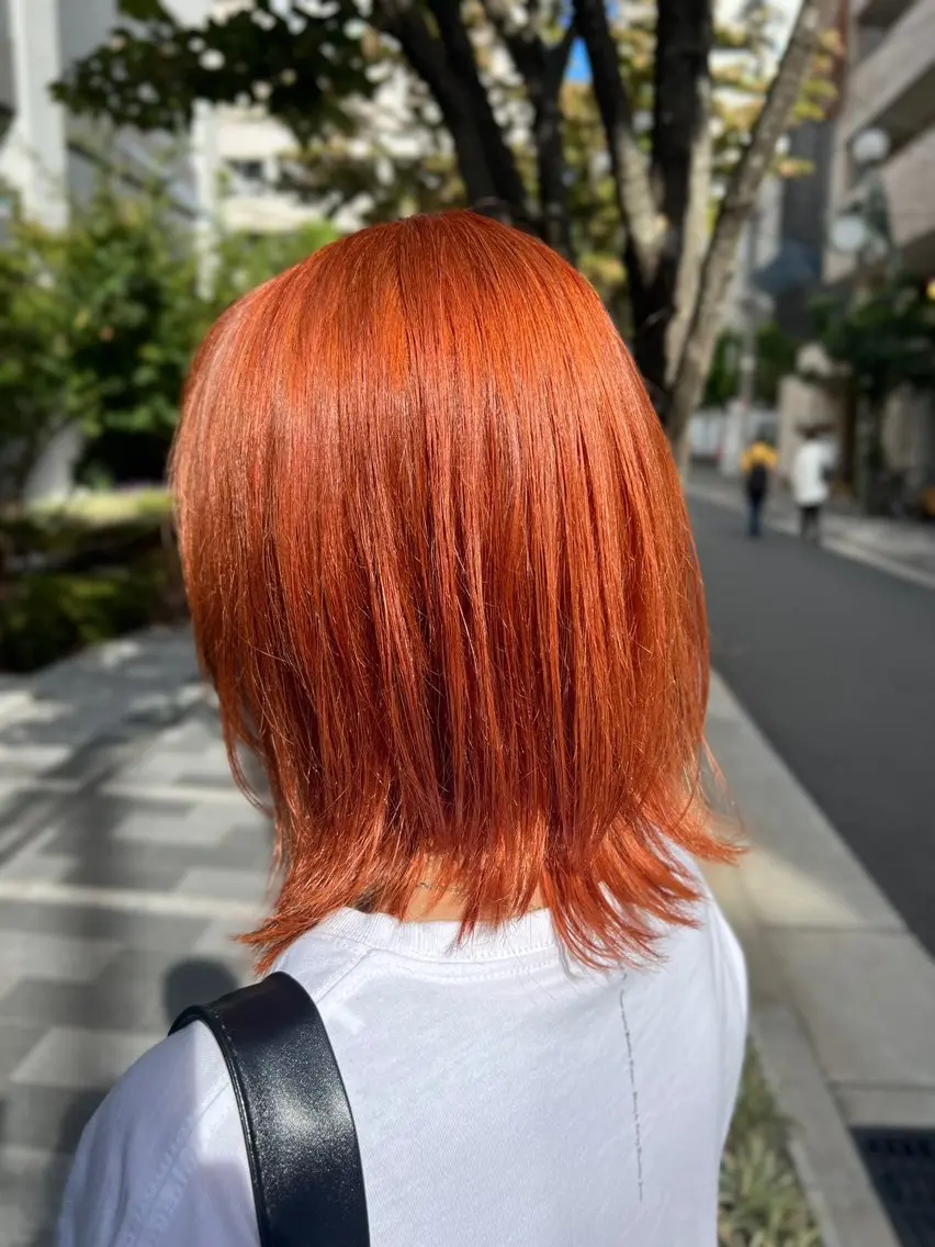 ミディアム カラー カット ヘアカラー トリートメント 花木 志穂のヘアスタイル