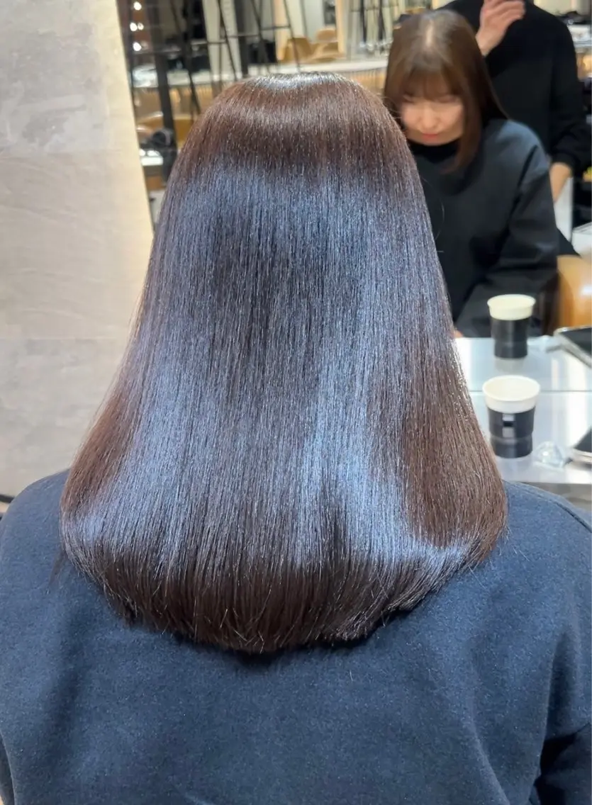 セミロング 髪質改善 縮毛矯正 カット ヘアカラー 縮毛矯正 トリートメント 銀座副店長/レイヤー /髪質改善/田島のヘアスタイル