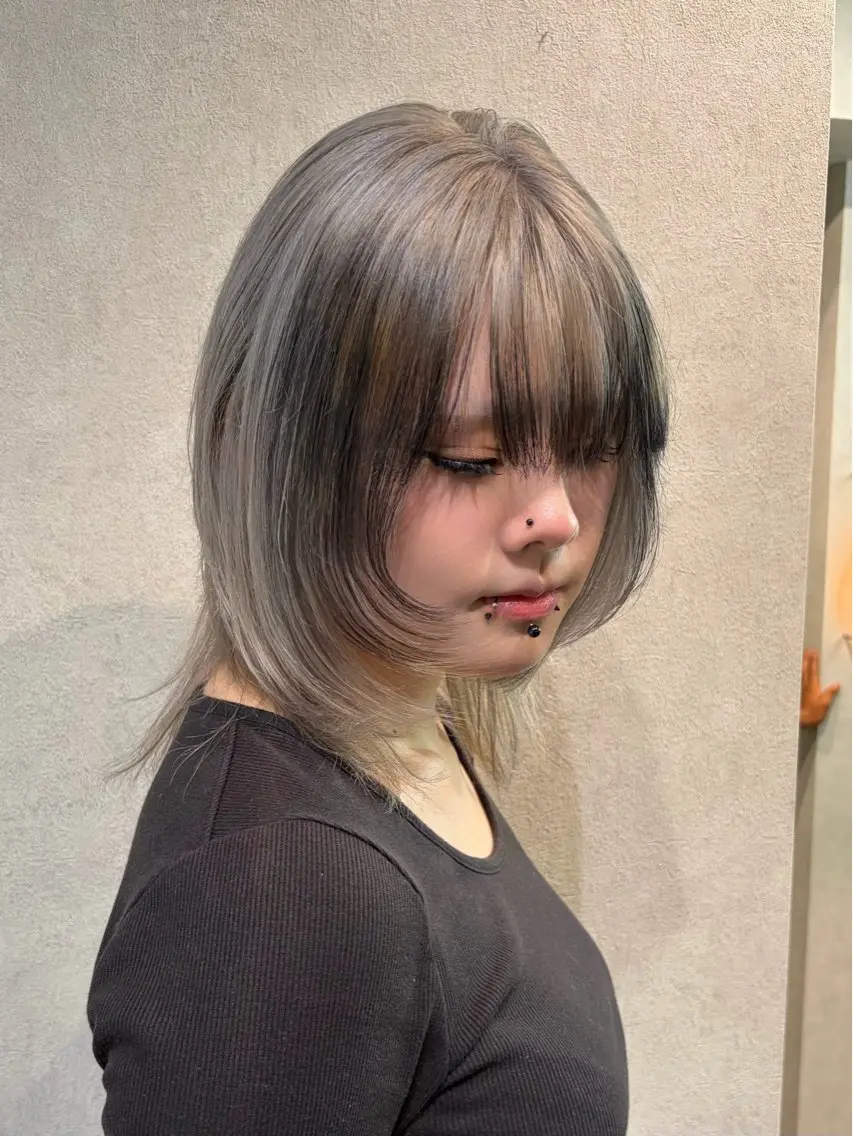 ミディアム カラー ヘアカラー 透明感カラー🫧🎀 まりなのヘアスタイル