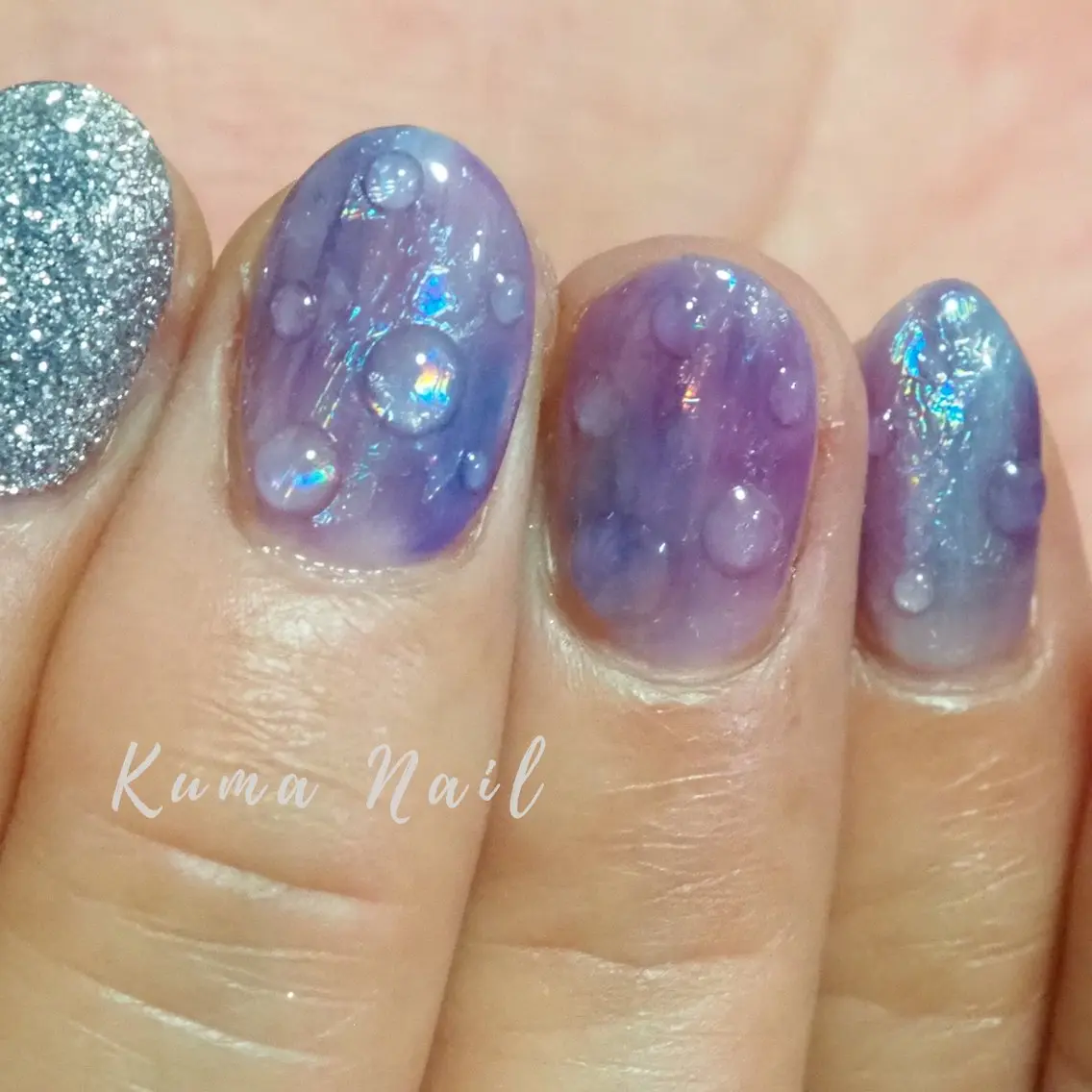 ネイル 持ち込み ニュアンスネイル ハンドネイル 藤が丘ネイル Kuma Nailのネイルデザイン